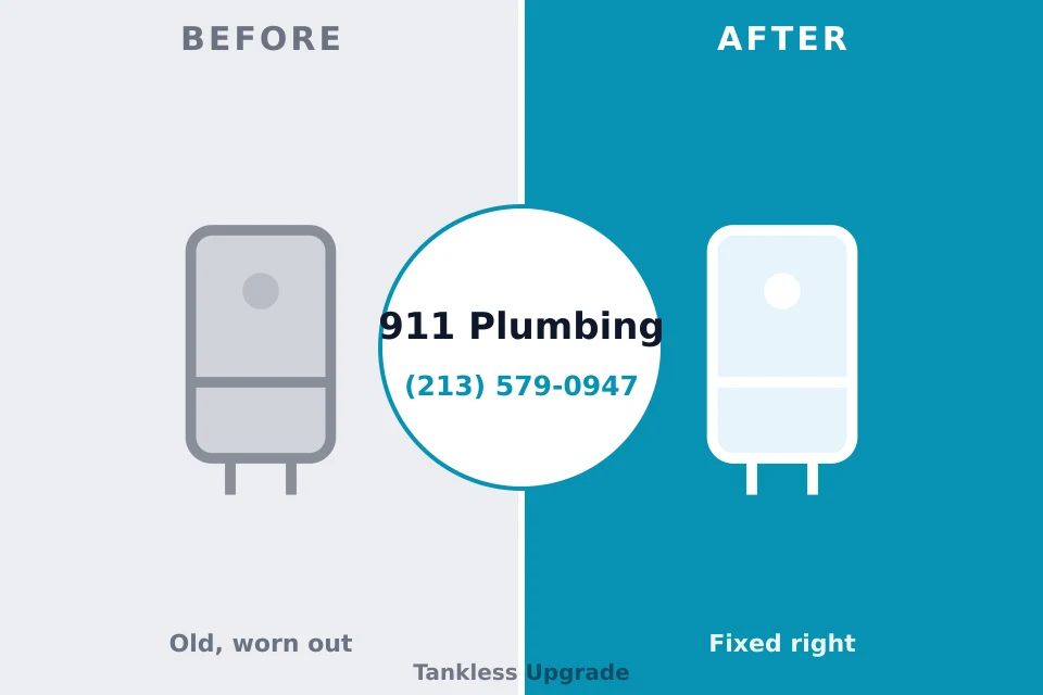 Before and after: plumbing company Fort Hunt, VA